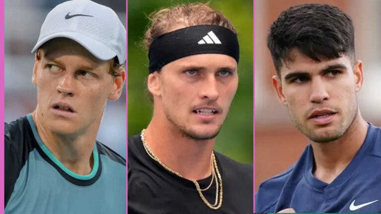 Alcaraz, Sinner e Zverev fizeram em 2025 o que já não se via desde 2008