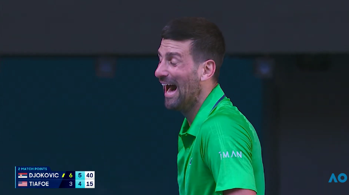 [VÍDEO] Djokovic interrompido em pleno match point por gritos da bancada para… Federer