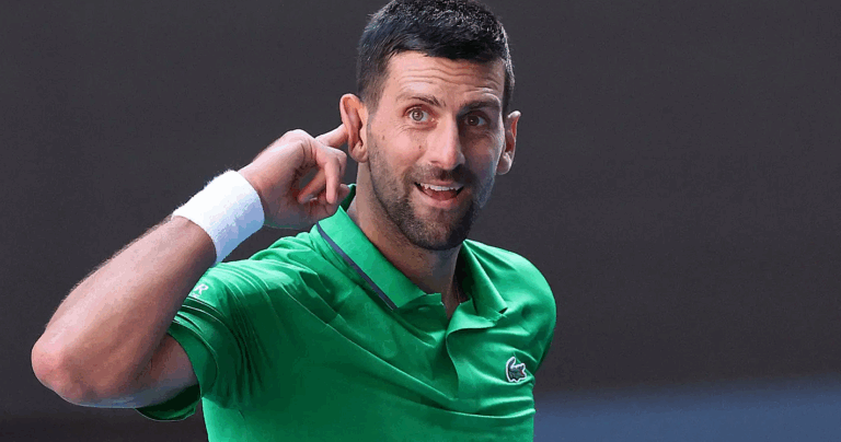 Djokovic bate facilmente Tiafoe e mais um exibição no Australian Open