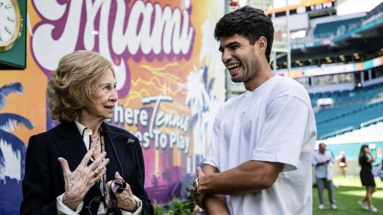 [VÍDEO] Alcaraz e Jódar encontraram-se com a Rainha de Espanha em Miami