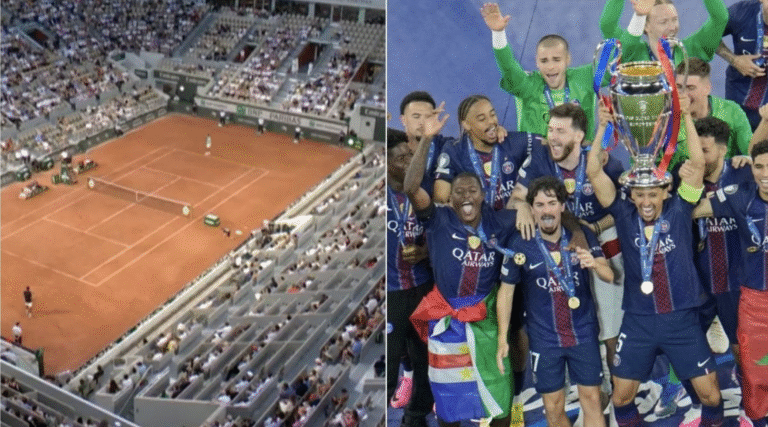 PSG interrompe encontro de Roland Garros após conquistar a Liga dos Campeões