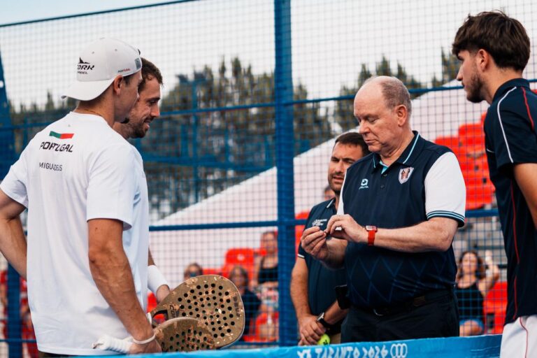 Portugal garante duas meias-finais nos Jogos do Mediterrâneo em padel perante o olhar… do Príncipe Alberto do Mónaco