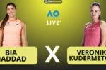 [AO VIVO] Acompanhe Bia Haddad x Kudermetova no Australian Open em tempo real