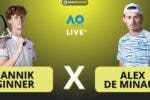 [AO VIVO] Acompanhe Sinner x De Minaur no Australian Open em tempo real